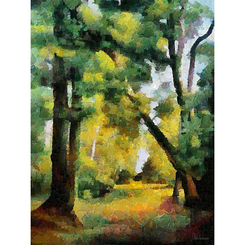 Collectio of Bloomin and Autumn Trees XXVIII Gold Ornate Wood Framed Art Print with Double Matting by Medeiros, Celito