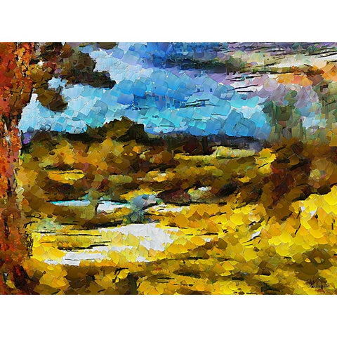 Collectio of Bloomin and Autumn Trees XXIX Black Modern Wood Framed Art Print by Medeiros, Celito