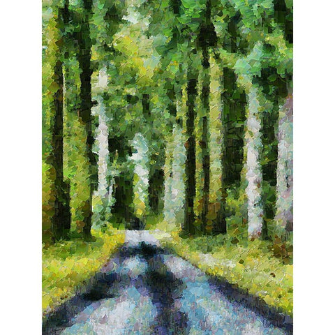 Collectio of Bloomin and Autumn Trees XXXI Gold Ornate Wood Framed Art Print with Double Matting by Medeiros, Celito