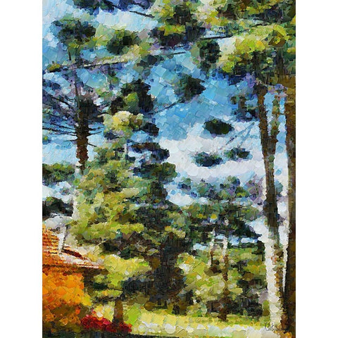 Collectio of Bloomin and Autumn Trees XXXII Black Modern Wood Framed Art Print by Medeiros, Celito