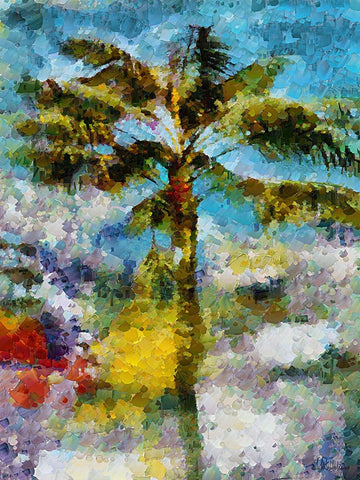 Collectio of Bloomin and Autumn Trees XXXV White Modern Wood Framed Art Print with Double Matting by Medeiros, Celito