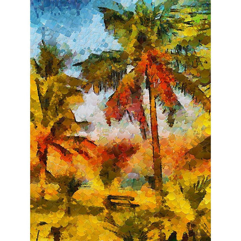 Collectio of Bloomin and Autumn Trees XXXVI Gold Ornate Wood Framed Art Print with Double Matting by Medeiros, Celito