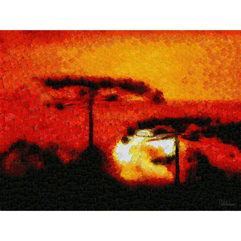 Collectio of Bloomin and Autumn Trees XLII Black Modern Wood Framed Art Print by Medeiros, Celito