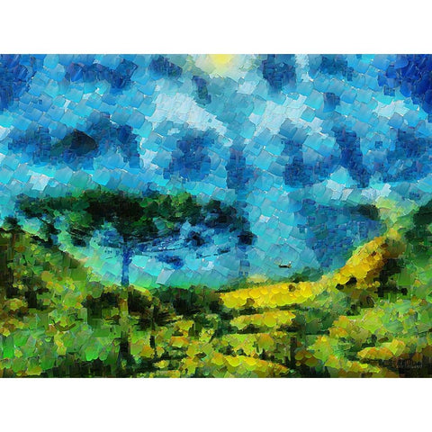 Collectio of Bloomin and Autumn Trees XLIV Gold Ornate Wood Framed Art Print with Double Matting by Medeiros, Celito