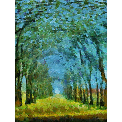 Collectio of Bloomin and Autumn Trees XLVII Gold Ornate Wood Framed Art Print with Double Matting by Medeiros, Celito