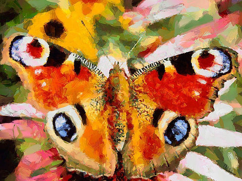 Butterfly Wings VII White Modern Wood Framed Art Print with Double Matting by Medeiros, Celito