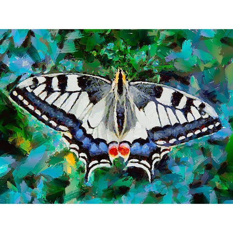 Butterfly Wings VIII White Modern Wood Framed Art Print by Medeiros, Celito
