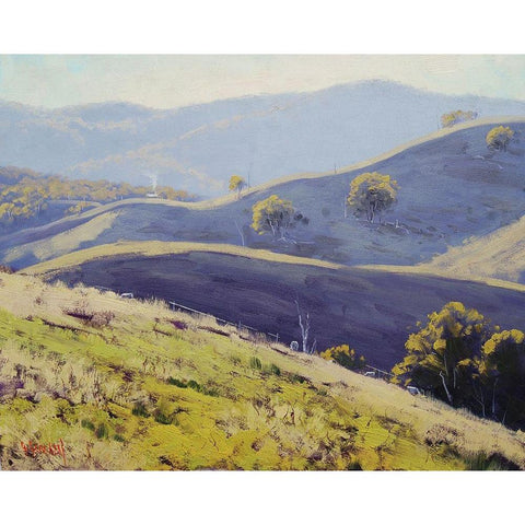 Afternoon Light Kanimba White Modern Wood Framed Art Print by Gercken, Graham