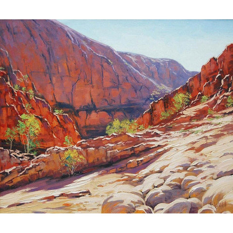 Alice Springs Gorge Black Modern Wood Framed Art Print by Gercken, Graham