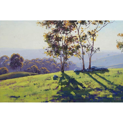 Afternoon Light Cuthill Road Gold Ornate Wood Framed Art Print with Double Matting by Gercken, Graham