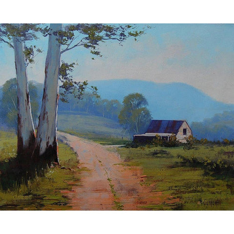 Australian Scene Black Modern Wood Framed Art Print with Double Matting by Gercken, Graham