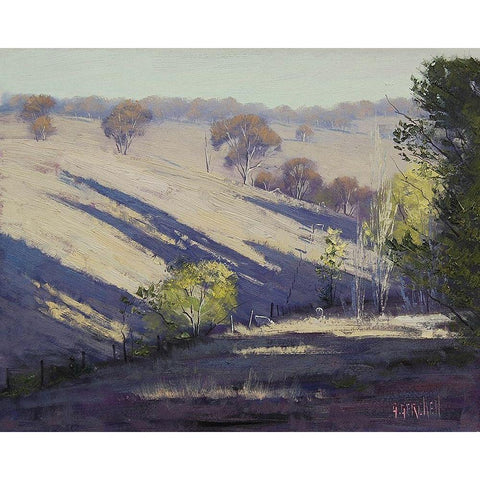 Australian Summer Gold Ornate Wood Framed Art Print with Double Matting by Gercken, Graham