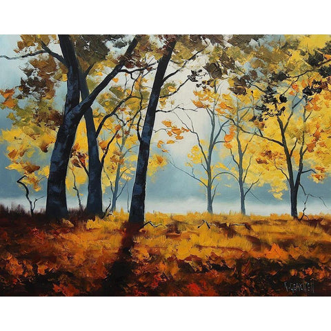Backlight Trees Black Modern Wood Framed Art Print by Gercken, Graham