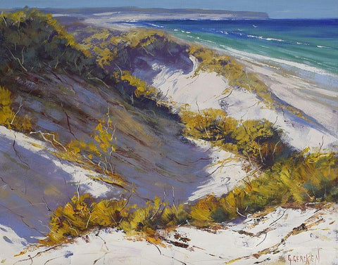 Beach Dunes Black Ornate Wood Framed Art Print with Double Matting by Gercken, Graham