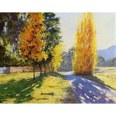 Road to Countryside Black Modern Wood Framed Art Print with Double Matting by Gercken, Graham