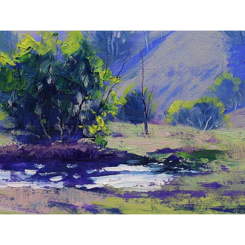 Purple Landscape White Modern Wood Framed Art Print by Gercken, Graham