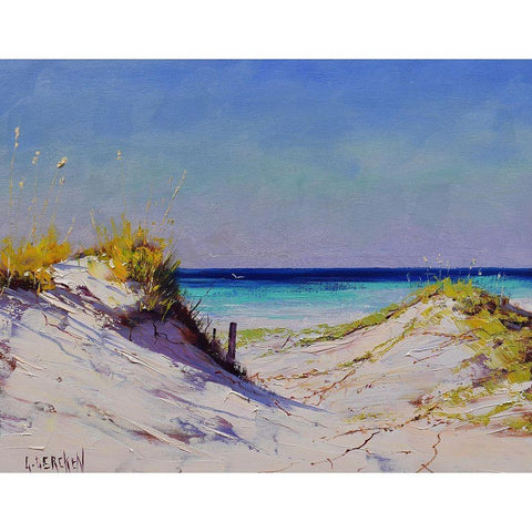 Dune Colours Gold Ornate Wood Framed Art Print with Double Matting by Gercken, Graham