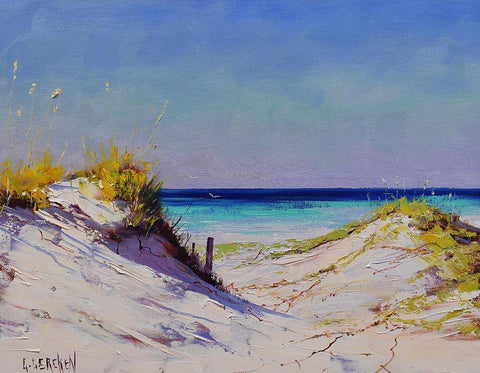 Dune Colours Black Ornate Wood Framed Art Print with Double Matting by Gercken, Graham