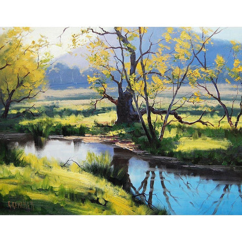 Fish River Winter Black Modern Wood Framed Art Print by Gercken, Graham