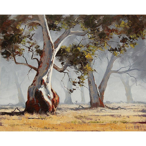 Eucalyptus Trees Black Modern Wood Framed Art Print by Gercken, Graham