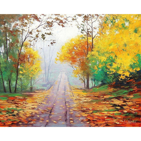 Fall Landscape Black Modern Wood Framed Art Print by Gercken, Graham