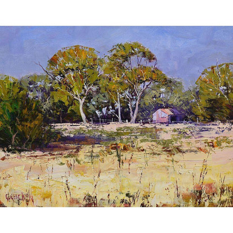 Farm Shed Australia II White Modern Wood Framed Art Print by Gercken, Graham