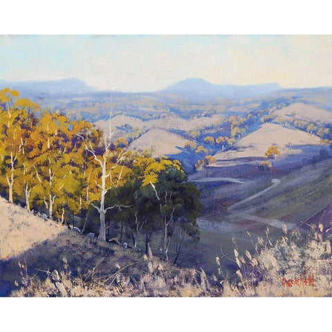 Last Light Kanimba White Modern Wood Framed Art Print by Gercken, Graham