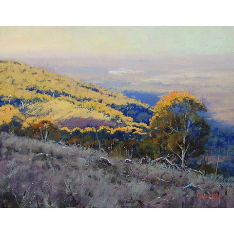 Late Summer Light White Modern Wood Framed Art Print by Gercken, Graham