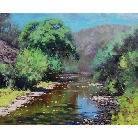 Summer Willows Black Modern Wood Framed Art Print by Gercken, Graham