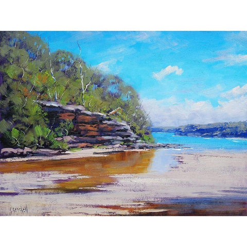 Sydney Harbour White Modern Wood Framed Art Print by Gercken, Graham