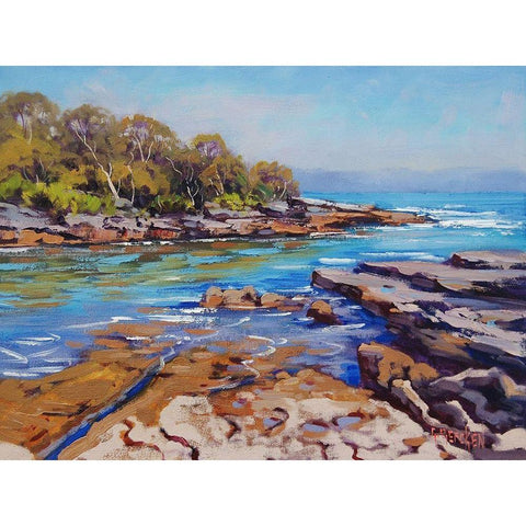 Jervis Bay Australia Gold Ornate Wood Framed Art Print with Double Matting by Gercken, Graham