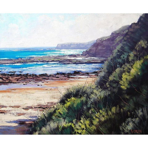 Norah Head View Black Modern Wood Framed Art Print with Double Matting by Gercken, Graham