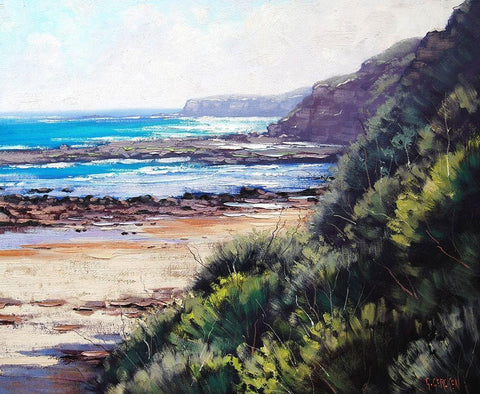 Norah Head View Black Ornate Wood Framed Art Print with Double Matting by Gercken, Graham