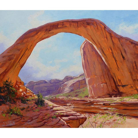 Utah Desert  Arch North America Black Modern Wood Framed Art Print by Gercken, Graham