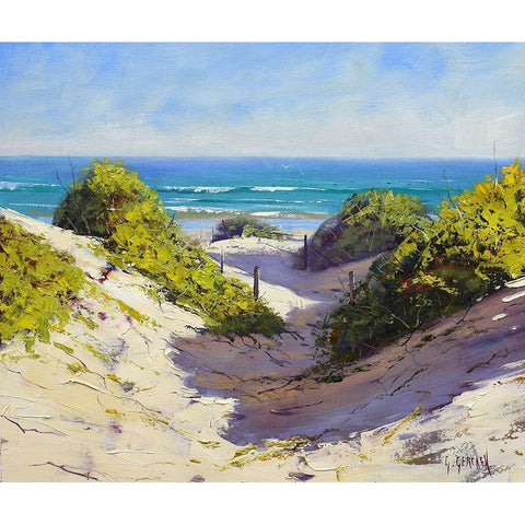 Way to the Beach Black Modern Wood Framed Art Print by Gercken, Graham