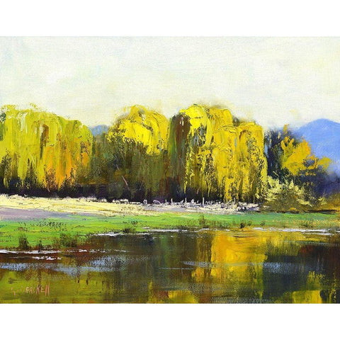 Willows Black Modern Wood Framed Art Print by Gercken, Graham