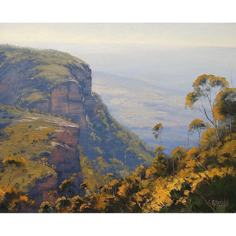 View Across Narrow Neck White Modern Wood Framed Art Print by Gercken, Graham