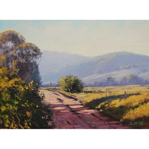 Wicketty War Road White Modern Wood Framed Art Print by Gercken, Graham