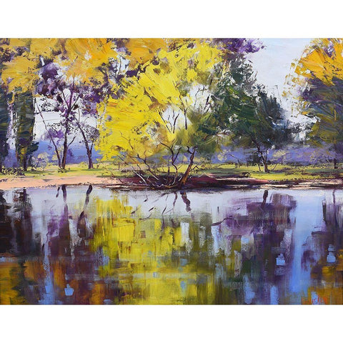 Tumut Black Modern Wood Framed Art Print with Double Matting by Gercken, Graham