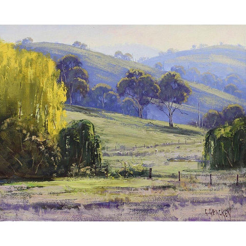 Towards Sofala Gold Ornate Wood Framed Art Print with Double Matting by Gercken, Graham