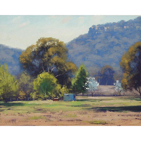 Spring Painting Prints Australia Gold Ornate Wood Framed Art Print with Double Matting by Gercken, Graham