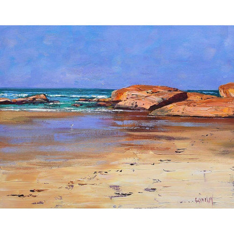 South West Rocks Black Modern Wood Framed Art Print by Gercken, Graham