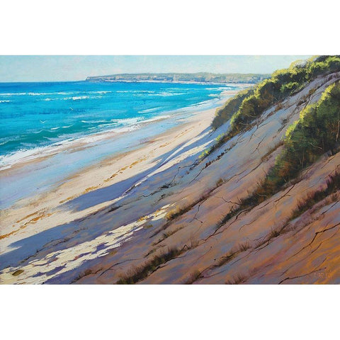 Sandy Bank The Entrance Australia Black Modern Wood Framed Art Print by Gercken, Graham