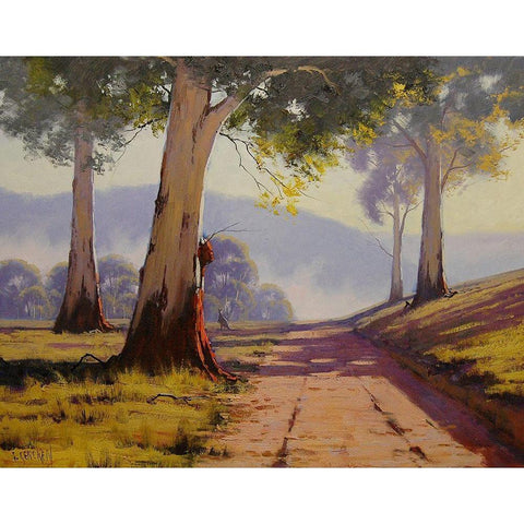 Road Throught The Valley Gold Ornate Wood Framed Art Print with Double Matting by Gercken, Graham
