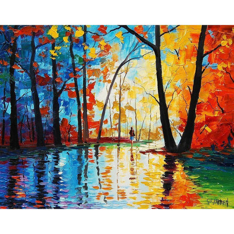 Rainy Day White Modern Wood Framed Art Print by Gercken, Graham