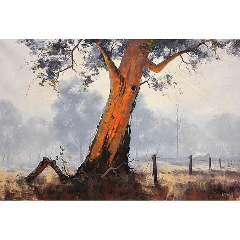 Eucalyptus Tree Paintings Black Modern Wood Framed Art Print with Double Matting by Gercken, Graham