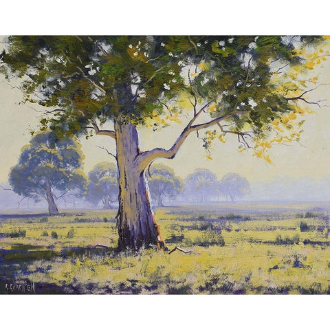 Gumtree Black Modern Wood Framed Art Print with Double Matting by Gercken, Graham