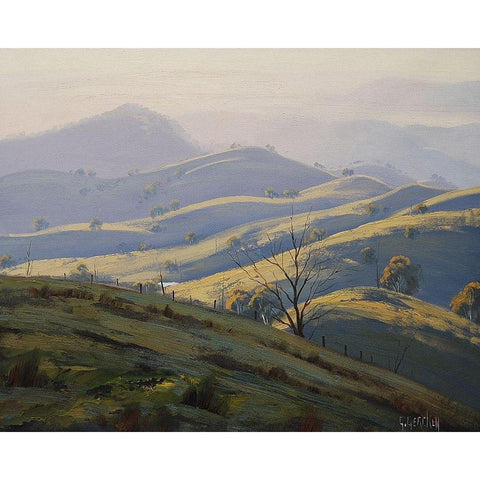 Kanimba Valley II White Modern Wood Framed Art Print by Gercken, Graham