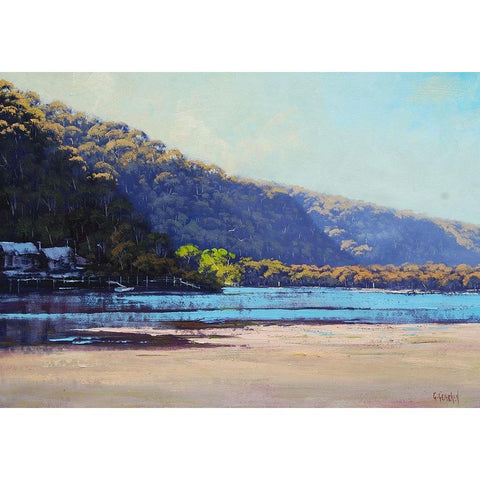 Patongs Creek Australia Gold Ornate Wood Framed Art Print with Double Matting by Gercken, Graham