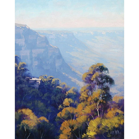 The Jamison Valley Black Modern Wood Framed Art Print by Gercken, Graham